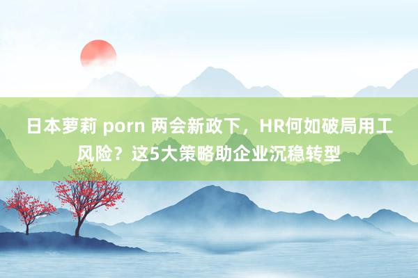 日本萝莉 porn 两会新政下，HR何如破局用工风险？这5大策略助企业沉稳转型