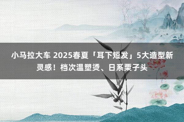 小马拉大车 2025春夏「耳下短发」5大造型新灵感！档次温塑烫、日系栗子头