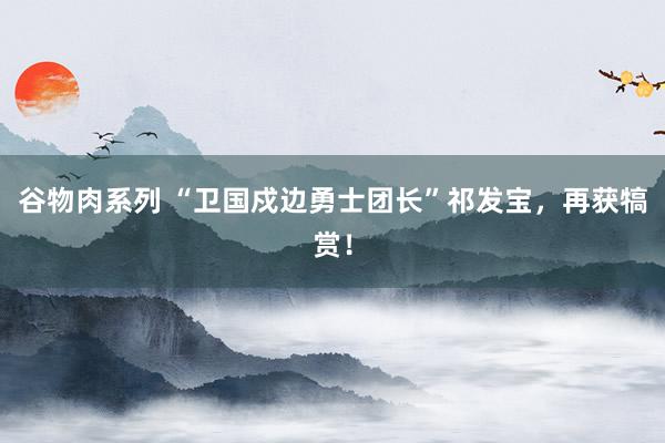谷物肉系列 “卫国戍边勇士团长”祁发宝，再获犒赏！