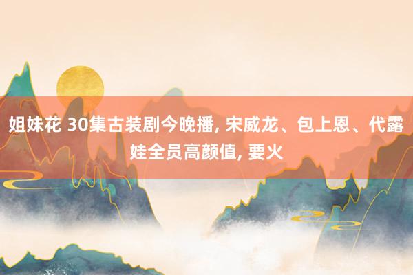 姐妹花 30集古装剧今晚播， 宋威龙、包上恩、代露娃全员高颜值， 要火